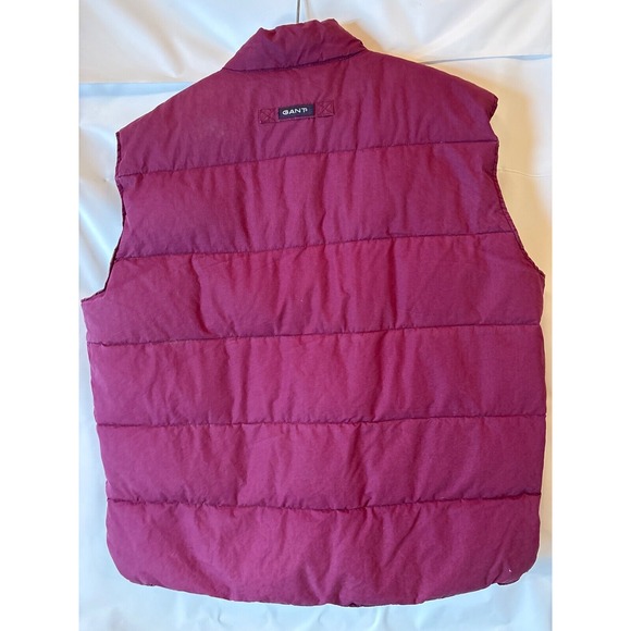 Vintage Gant‎ Feather Down Chunky Maroon Mens Vest Size L - Picture 6 of 9
